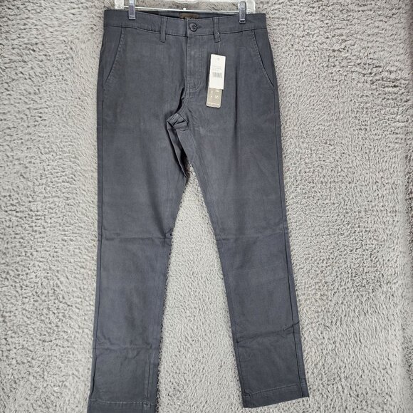 Jachs Pants Mens 30x34 Gray Stretch Mid Rise Straight Fit*NWT*